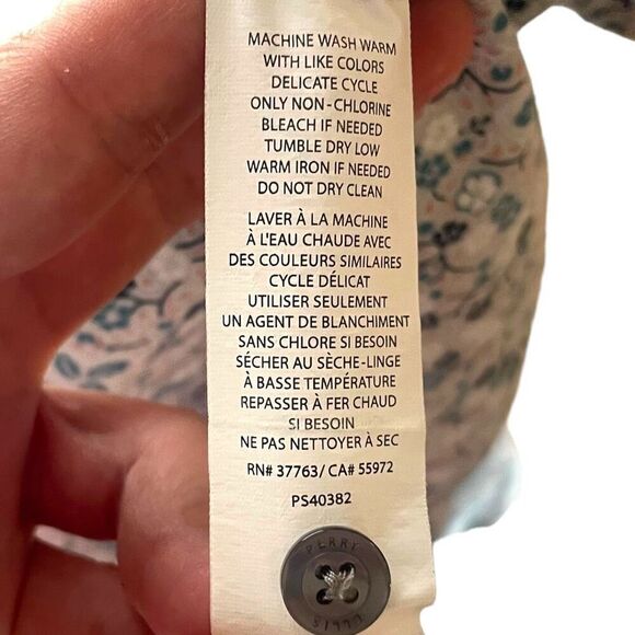 Perry Ellis Floral Button-Down Shirt Sz L - Picture 11 of 12